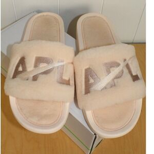 APL Women's Shearling Slide in Creme/Rose Dust NIB Size 11
